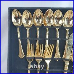 W. M Rogers and Sons 51 Piece Gold Plated Flatware