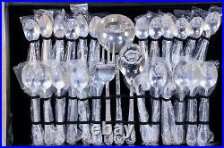 William Rogers & Son Silverplate 63 Piece 12 Place Setting Enchanted Rose Unused