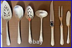 Wm A Rogers A1 Plus Oneida Ltd 1936 MEADOWBROOK HEATHER Silver Plate 71 Pc Set