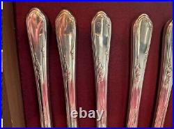 Wm A Rogers A1 Plus Oneida Ltd 1936 MEADOWBROOK HEATHER Silver Plate 71 Pc Set