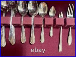 Wm A Rogers A1 Plus Oneida Ltd 1936 MEADOWBROOK HEATHER Silver Plate 71 Pc Set