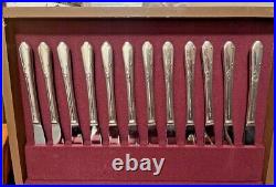 Wm A Rogers A1 Plus Oneida Ltd 1936 MEADOWBROOK HEATHER Silver Plate 71 Pc Set