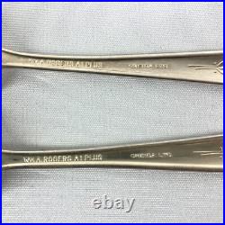 Wm A Rogers A1 Plus Oneida Ltd 1938 ROSALIE PATTERN 34pc Silver Plate Flatware Wm A Rogers A1 Plus Oneida Ltd 1938 ROSALIE PATTERN 34pc Silver Plate Flatware
