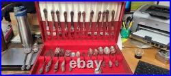 Wm A Rogers AA Oneida Silver Plate Park Lane Chatelaine Dowry Flatware 77 pc Wm A Rogers AA Oneida Silver Plate Park Lane Chatelaine Dowry Flatware 77 pc