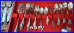 Wm A Rogers AA Oneida Silver Plate Park Lane Chatelaine Dowry Flatware 77 pc Wm A Rogers AA Oneida Silver Plate Park Lane Chatelaine Dowry Flatware 77 pc