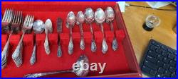 Wm A Rogers AA Oneida Silver Plate Park Lane Chatelaine Dowry Flatware 77 pc Wm A Rogers AA Oneida Silver Plate Park Lane Chatelaine Dowry Flatware 77 pc