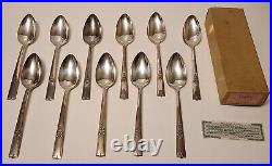 Wm A Rogers Aa Heavy Oneida Ltd King Arthur Silver Plate Table Spoons Lot Of 11
