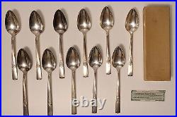 Wm A Rogers Aa Heavy Oneida Ltd King Arthur Silver Plate Table Spoons Lot Of 11