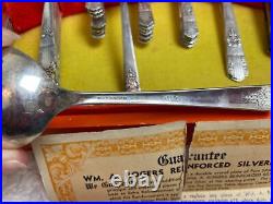 Wm A Rogers Oneida HARMONY Silverplate 1938 60+ Pieces and Box