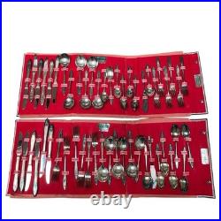 Wm A Rogers Plus Oneida 1934 Debutant Art Deco Silver Plate 52 Pc Set In Cases
