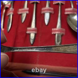 Wm A Rogers Plus Oneida 1934 Debutant Art Deco Silver Plate 52 Pc Set In Cases