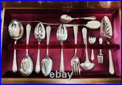 Wm A Rogers Vintage Silver Plate 1936 Meadowbrook 104-Pc Flatware Set For 12