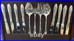 Wm A Rogers Vintage Silver Plate Mid-Century Country Lane Flatware Set For 8