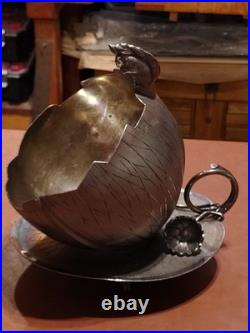 Wm ROGERS Mfg. Co. Hartford Conn VICTORIAN Silver plate Squirrel Nut Bowl