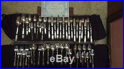 Wm RogersSectional Silverware With Guarantee Certificate and Case 50 piece