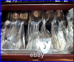 Wm Rogers 107pc Allure Teatime Silverplate Service for 12 + 12 Serving Pieces LN
