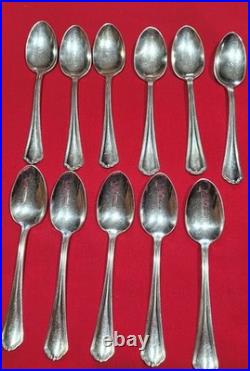 Wm Rogers 1847 Triple Plated Silverware with Box 40 Pieces Ornate Engraved