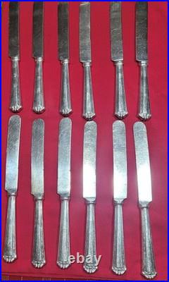 Wm Rogers 1847 Triple Plated Silverware with Box 40 Pieces Ornate Engraved