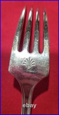 Wm Rogers 1847 Triple Plated Silverware with Box 40 Pieces Ornate Engraved