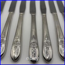 Wm Rogers 1903 Flower Silverplate Flatware 45 Piece Set