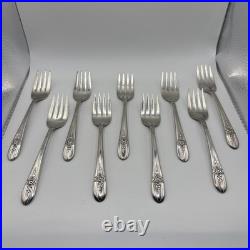 Wm Rogers 1903 Flower Silverplate Flatware 45 Piece Set