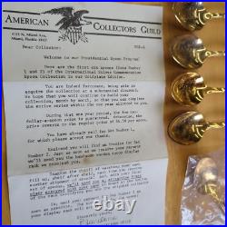 Wm. Rogers 24K Gold & Silver Plate President Commemorative Spoons Lot of 46