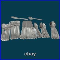 Wm Rogers 50 pc Imperial Pattern Silverplate Flatware 8 Place Settings