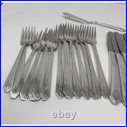 Wm Rogers 50 pc Imperial Pattern Silverplate Flatware 8 Place Settings