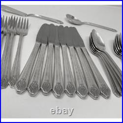 Wm Rogers 50 pc Imperial Pattern Silverplate Flatware 8 Place Settings