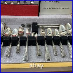 Wm Rogers 51-Piece Silver Plate Place Setting Louisiana 1938 Sectional Set