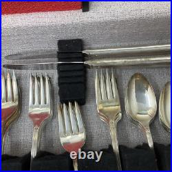 Wm Rogers 51-Piece Silver Plate Place Setting Louisiana 1938 Sectional Set