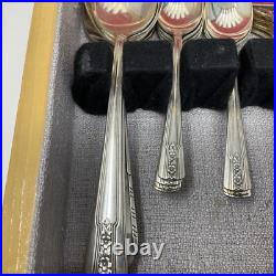 Wm Rogers 51-Piece Silver Plate Place Setting Louisiana 1938 Sectional Set