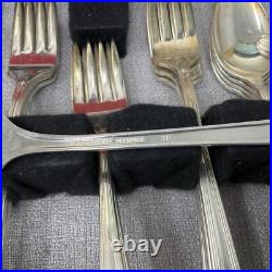 Wm Rogers 51-Piece Silver Plate Place Setting Louisiana 1938 Sectional Set