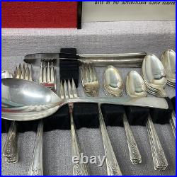 Wm Rogers 51-Piece Silver Plate Place Setting Louisiana 1938 Sectional Set