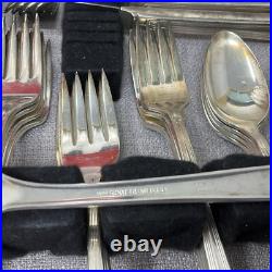 Wm Rogers 51-Piece Silver Plate Place Setting Louisiana 1938 Sectional Set