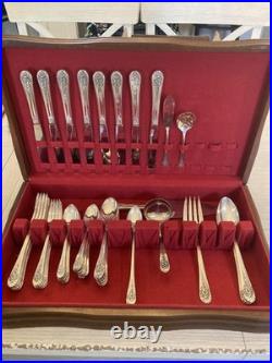 Wm. Rogers AA Jubilee Silverplate Flatware 57 Pieces Service for 8