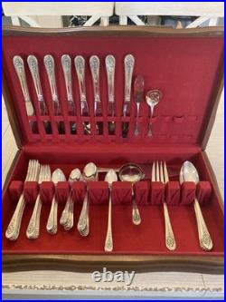Wm. Rogers AA Jubilee Silverplate Flatware 57 Pieces Service for 8