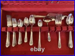 Wm. Rogers AA Jubilee Silverplate Flatware 57 Pieces Service for 8