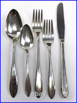 Wm Rogers AA Silverplate Flatware Set Lufberry Americana, 51pc / Service for 8