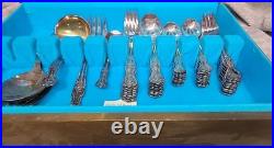 Wm. Rogers Extra Plate Flatware MAGNOLIA Silverplate 54 Piece In Box Silverware