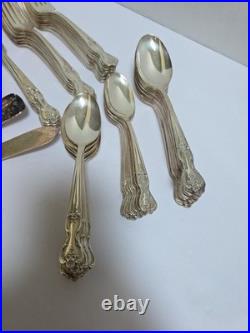 Wm Rogers Flatware INSPIRATION MAGNOLIA Extra Plate VTG 64pc LOT