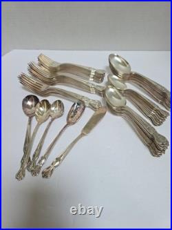 Wm Rogers Flatware INSPIRATION MAGNOLIA Extra Plate VTG 64pc LOT