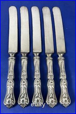 Wm Rogers GRENOBLE-GLORIA HH Dinner Knives Silverplate Flatware Set Of 5