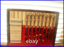 Wm. Rogers INSPIRATION MAGNOLIA EXTRA SILVER PLATE FLATWARE SET 53 PCS WithBOX