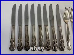 Wm. Rogers INSPIRATION MAGNOLIA EXTRA Silver Plate Flatware SET 49 Pcs in BOX