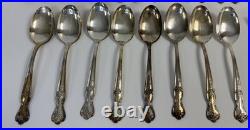Wm. Rogers INSPIRATION MAGNOLIA EXTRA Silver Plate Flatware SET 49 Pcs in BOX