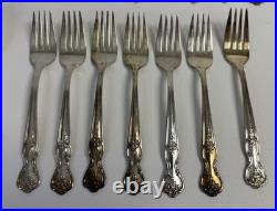 Wm. Rogers INSPIRATION MAGNOLIA EXTRA Silver Plate Flatware SET 49 Pcs in BOX