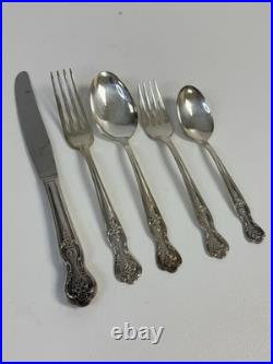Wm. Rogers INSPIRATION MAGNOLIA EXTRA Silver Plate Flatware SET 49 Pcs in BOX