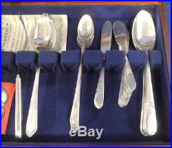 Wm Rogers IS International Silverplate Marylou Devonshire 127 pcs Set with Box