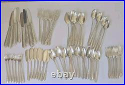 Wm Rogers IS Silver Plate Regent 70 PC Flatware Set Vintage 1938 Wm Rogers IS Silver Plate Regent 70 PC Flatware Set Vintage 1938